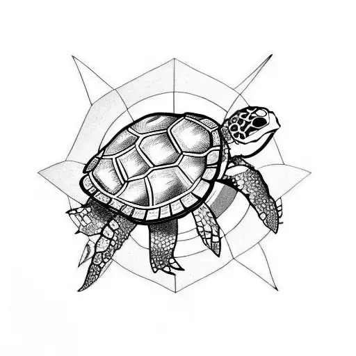 Turtle tattoo design idea
