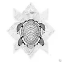 Turtle polynesian tattoo design idea
