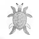 Turtle polynesian tattoo design idea