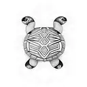 Turtle polynesian tattoo design idea