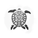 Turtle polynesian tattoo design idea