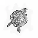 Turtle polynesian tattoo design idea