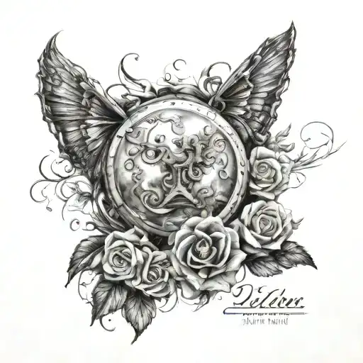 never give up tattoo design idea