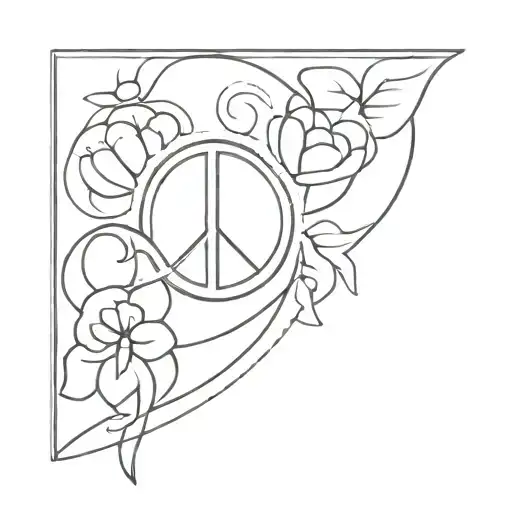 japanese peace and love  tattoo design idea
