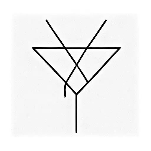 dainty triangle with delicate wildflowers incorporated tattoo design idea