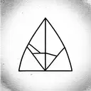 dainty triangle with delicate wildflowers incorporated tattoo design idea