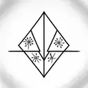 dainty triangle with delicate wildflowers incorporated tattoo design idea