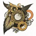 enso circle tattoo design idea