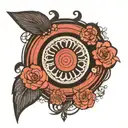 enso circle tattoo design idea