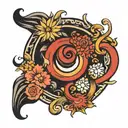 enso circle tattoo design idea