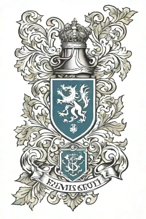 family crest tattoo design idea