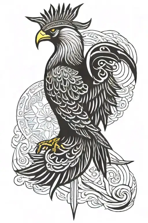Faravahar Zoroastrianism symbol tattoo design idea