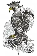Faravahar Zoroastrianism symbol tattoo design idea