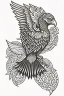 Faravahar Zoroastrianism symbol tattoo design idea