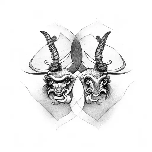 two Gemini, Scorpio, and Taurus  tattoo design idea