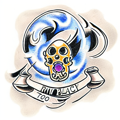 black hole tattoo design idea