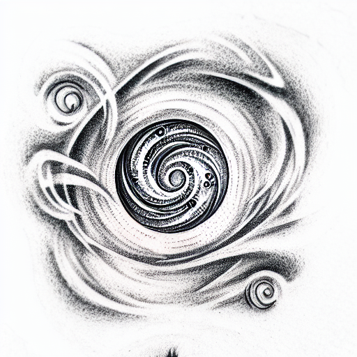 black hole tattoo design idea