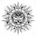 sun tattoo design idea