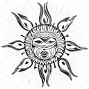sun tattoo design idea