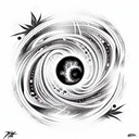 black hole tattoo design idea