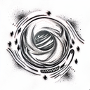 black hole tattoo design idea