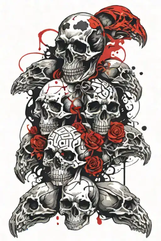 animal skulls sleeve tattoo design tattoo design idea
