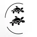 Turtle tattoo design idea