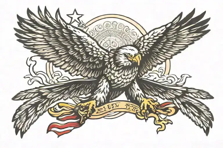 eagle soaring tattoo design idea