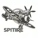 spitfire logo tattoo design idea