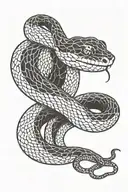 snake intertwined tattoo design idea