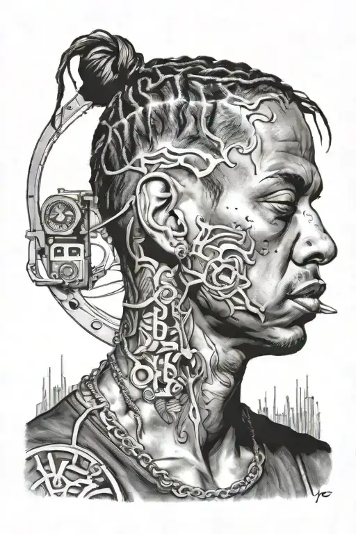 Travis scott tattoo design idea