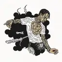 Travis Scott performing tattoo design idea