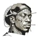 Travis Scott performing tattoo design idea