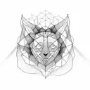 A geometric design incorporating multiple hearts, symbolizing polyamory and love tattoo design idea