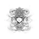 Combine elements of Kurapika's chains with traditional Japanese motifs tattoo design idea