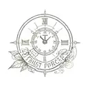 trust the process written in clock tattoo design idea