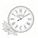 trust the process written in clock tattoo design idea