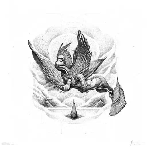 fall of icarus tattoo design idea