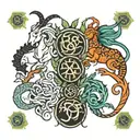 zodiac symbol virgo scorpio taurus tattoo design idea