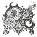 zodiac symbol virgo scorpio taurus tattoo design idea