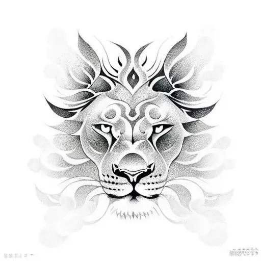 LionA lion whose eyes are the symbol of Leo  tattoo design idea