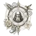 Leonardo da Vinci tattoo design idea