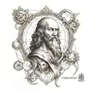 Leonardo da Vinci tattoo design idea