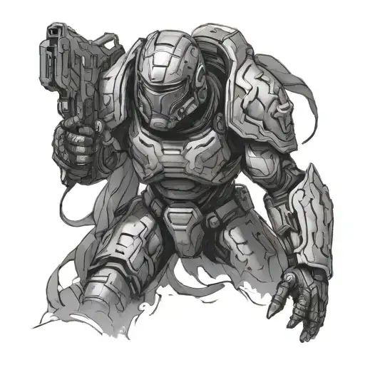 DOOM slayer tattoo design idea