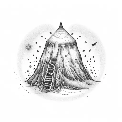 Witches Hat with Mind How You Go underneath tattoo design idea