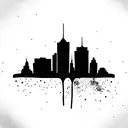 Skyline tattoo design idea