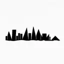 Skyline tattoo design idea