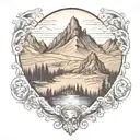 Utah mountains tattoo design idea