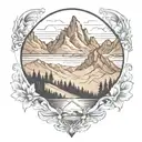 Utah mountains tattoo design idea