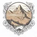Utah mountains tattoo design idea